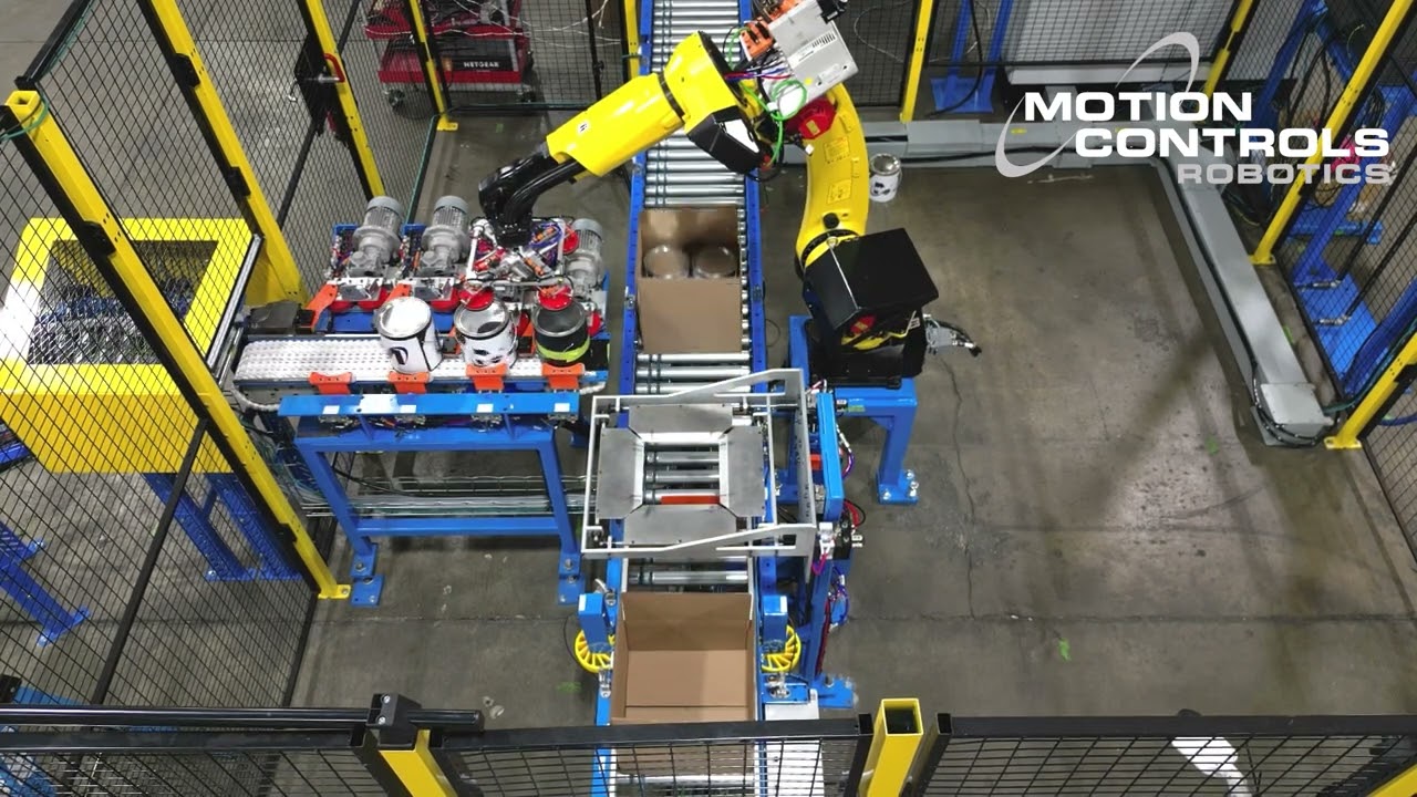 Robotic Packaging and Palletizing Paint Cans