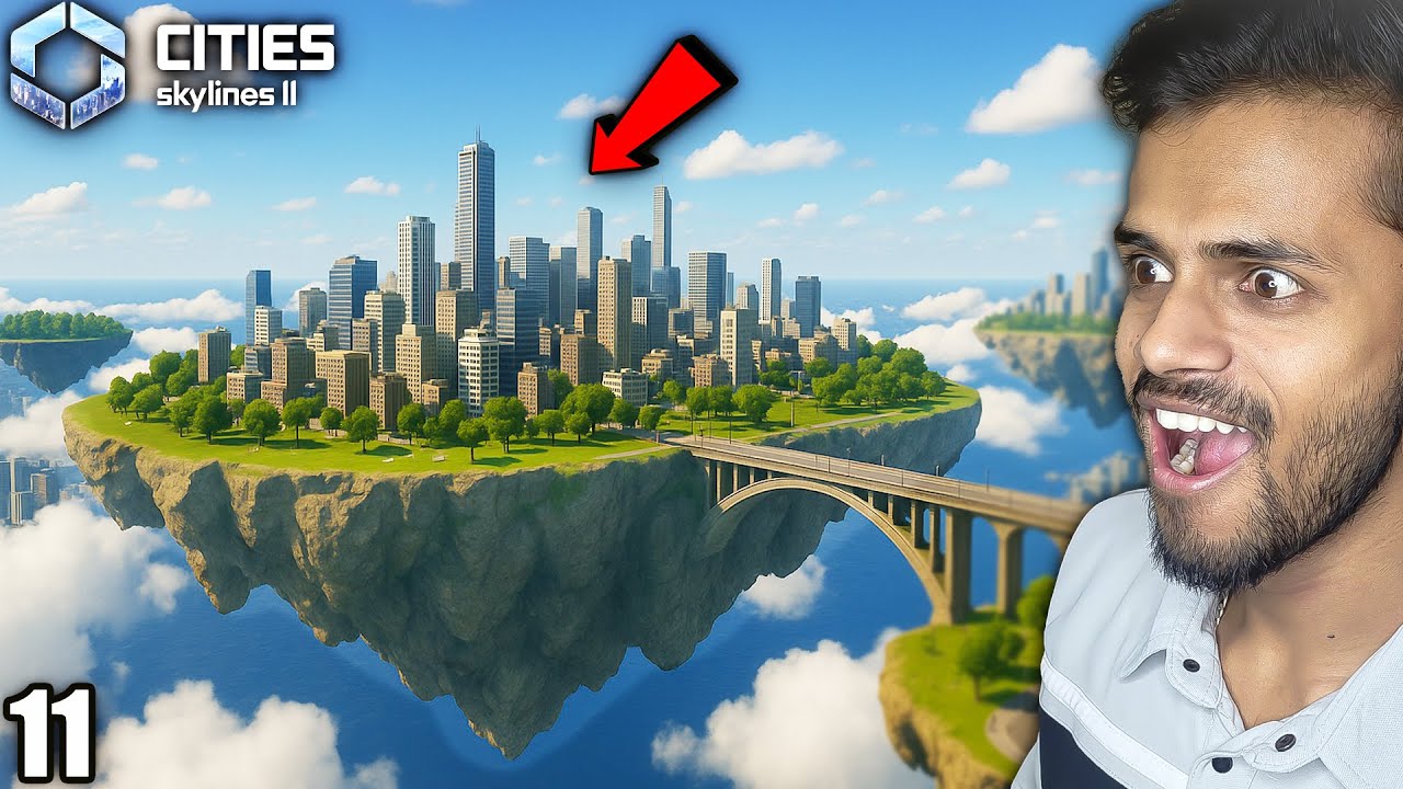 Building a Modern city on a Floating Island (No clickbait)😱 | Cities Skylines 2
