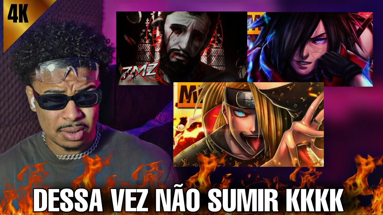 REAGINDO A 7MINUTOZ E MH RAP - TIPO MADARA 2 × TIPO  DEIDARA 2 × JUDAS(REACT)