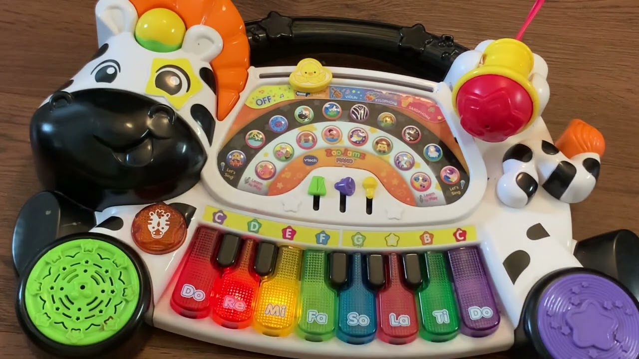 Vtech Zebra Piano playing music toys let’s sing learn to play zoo jamz violin September 16,2022