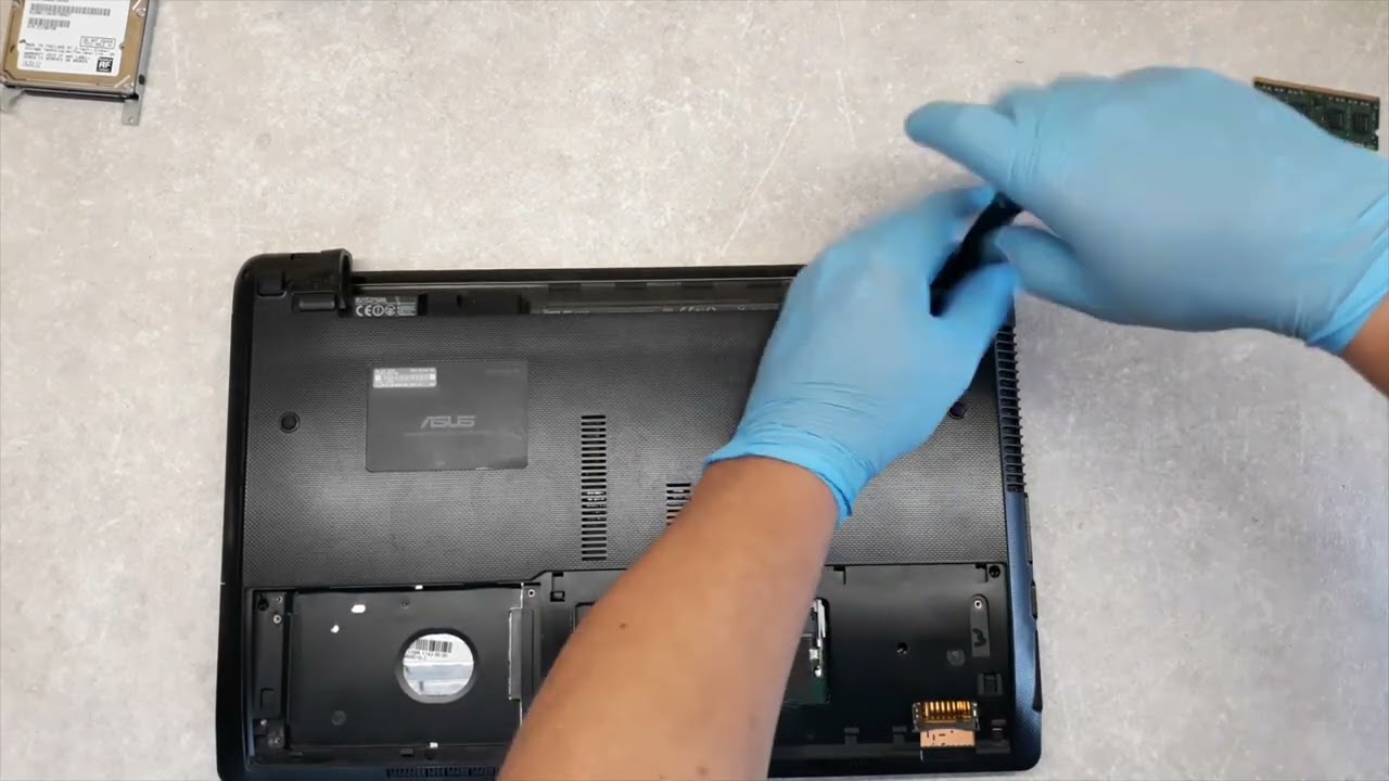 ASUS K53SD DISASSEMBLY, HDD REPLACEMENT, RAM UPGRADE, OPTICAL DRIVE REPLACEMENT, KEYBOARD