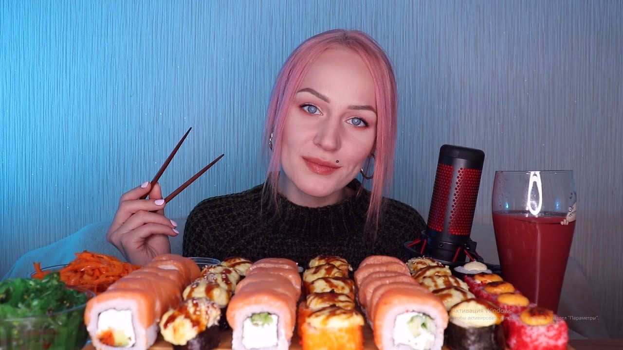 EATING | Роллы, салаты | Rolls/sushi | не MUKBANG