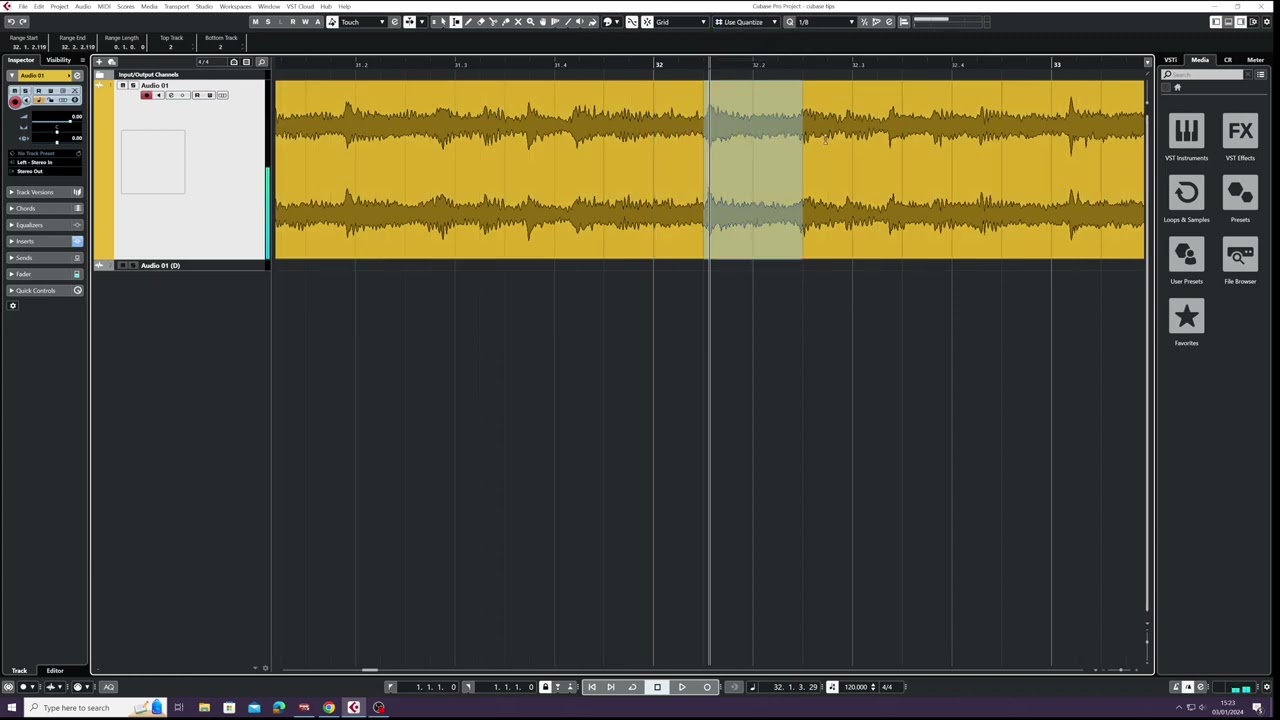 Cubase Creating Silence in audio using shortcuts