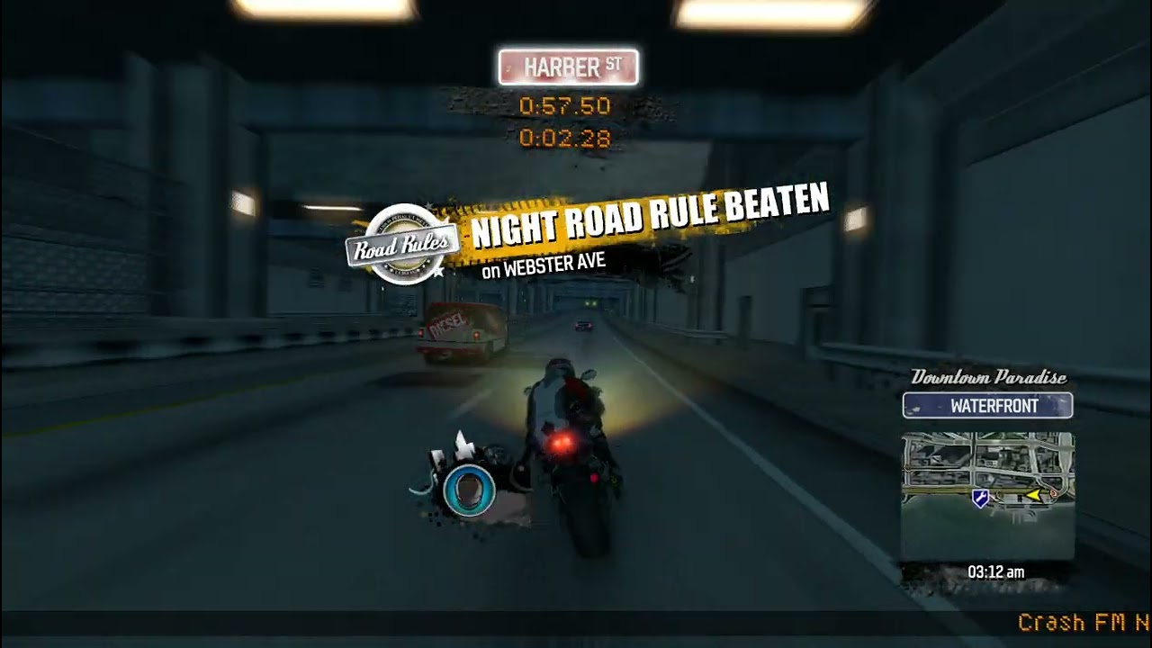 This video ends when the motorcycle gets wrecked