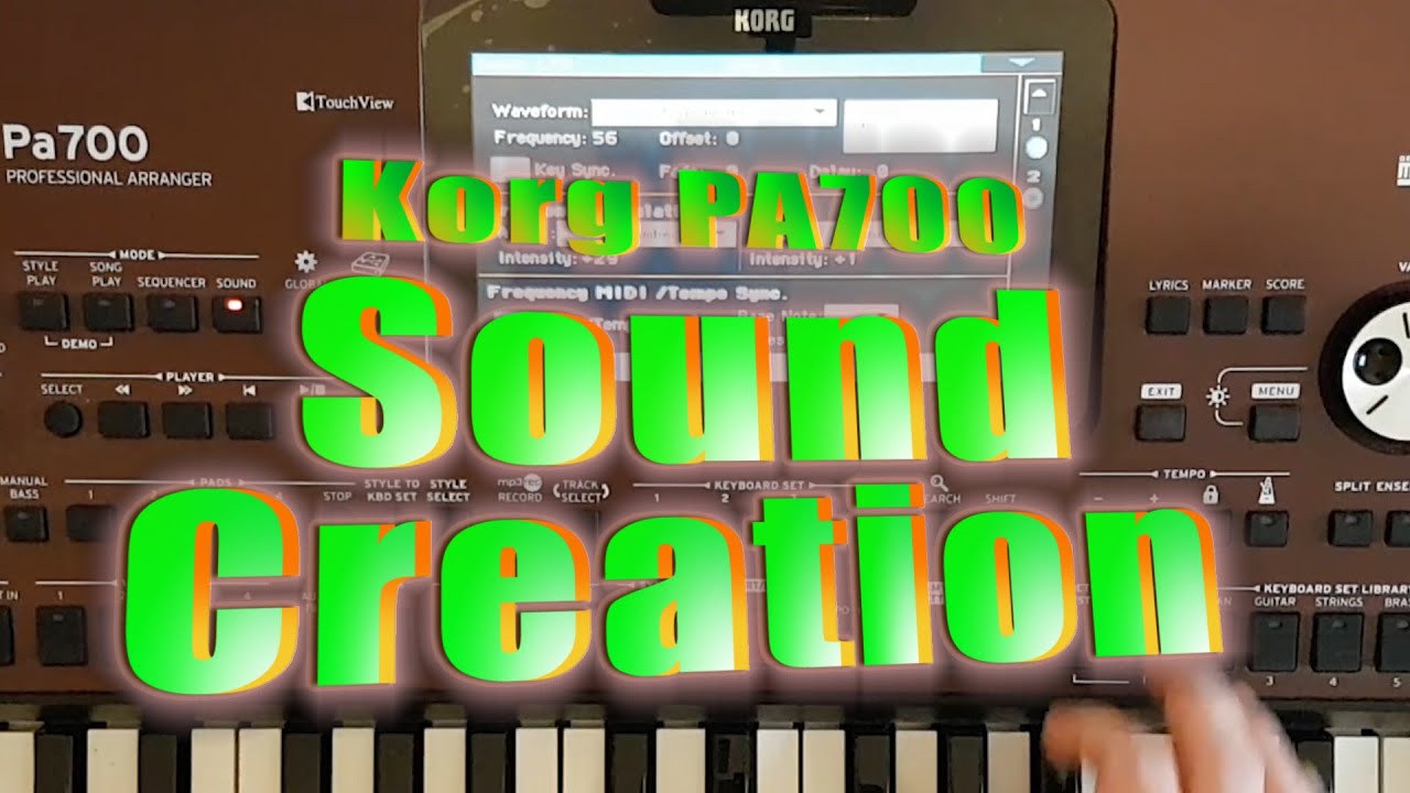 Korg Pa700: Sounds and their creation 1 - Sampling.