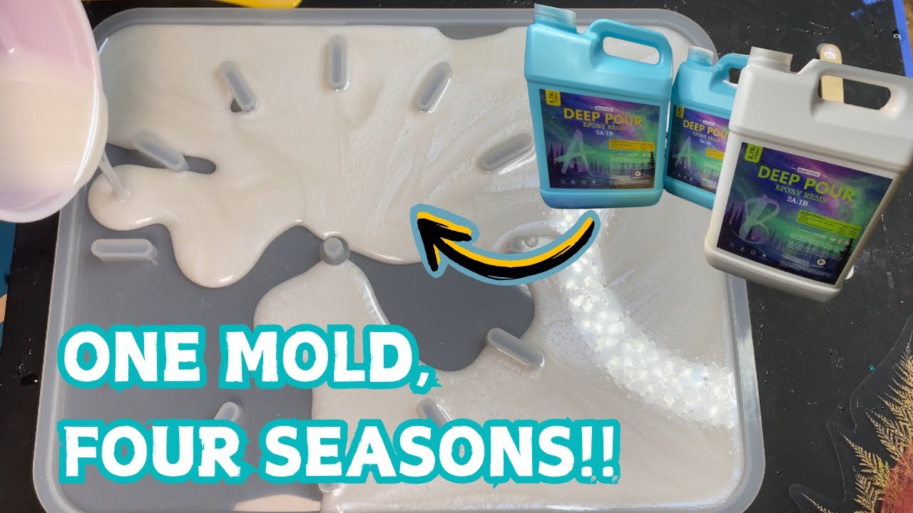 Using Deep Pour Resin to Make a Clock for All Seasons @BondCraftor