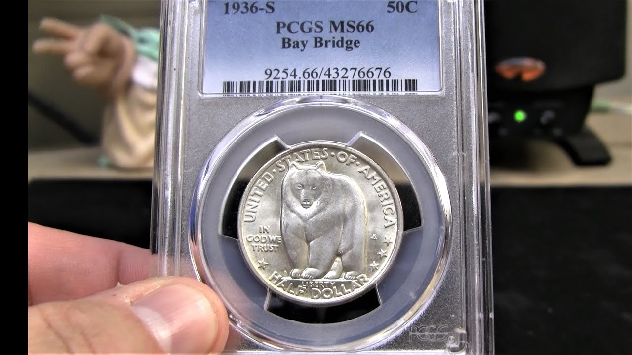 1936-S Bay Bridge Half Dollar Commemorative - MS66 PCGS