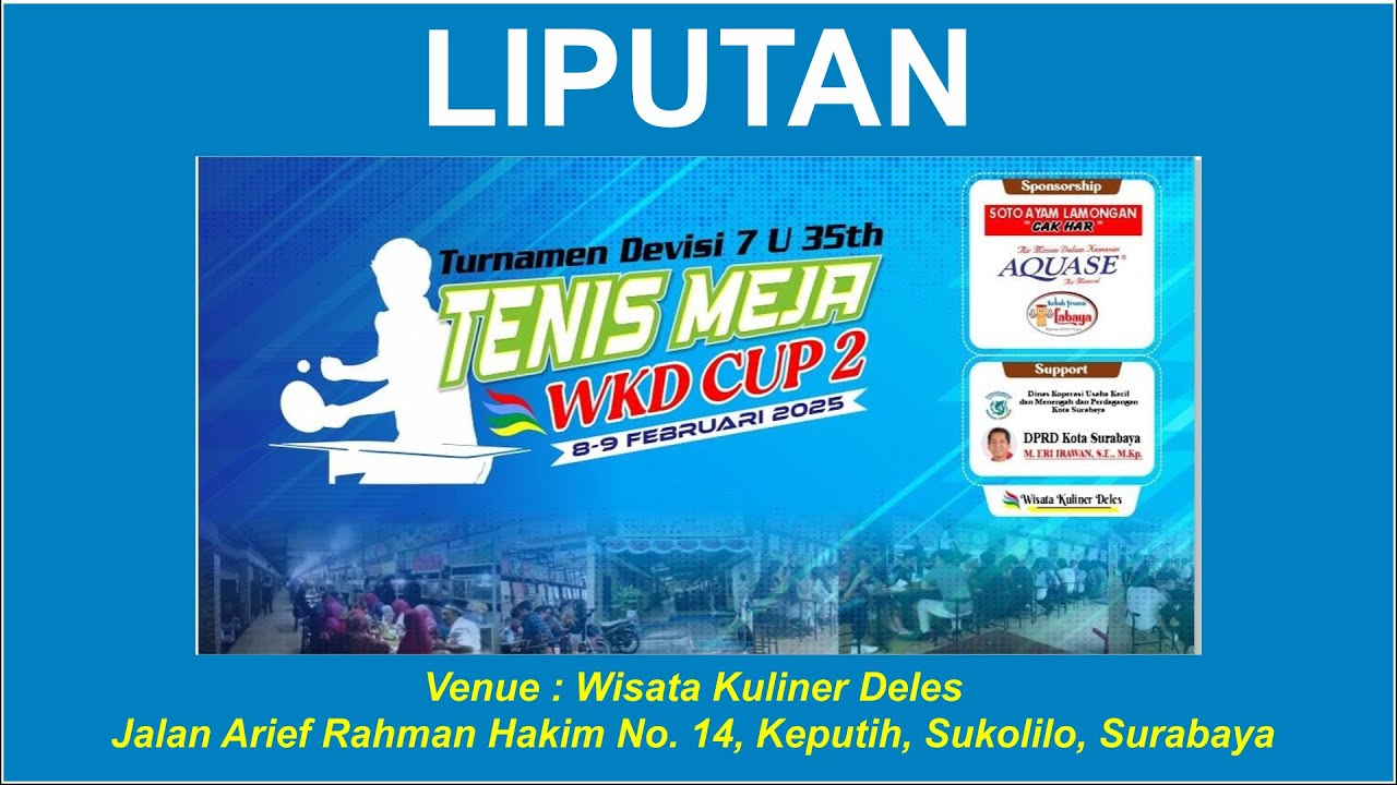 SPINER vs BINTIKER, WKD Cup 2, Turnamen tenis meja Divisi 7 U-35th,  Saiful (Al Huda) vs Eko (Kenza)