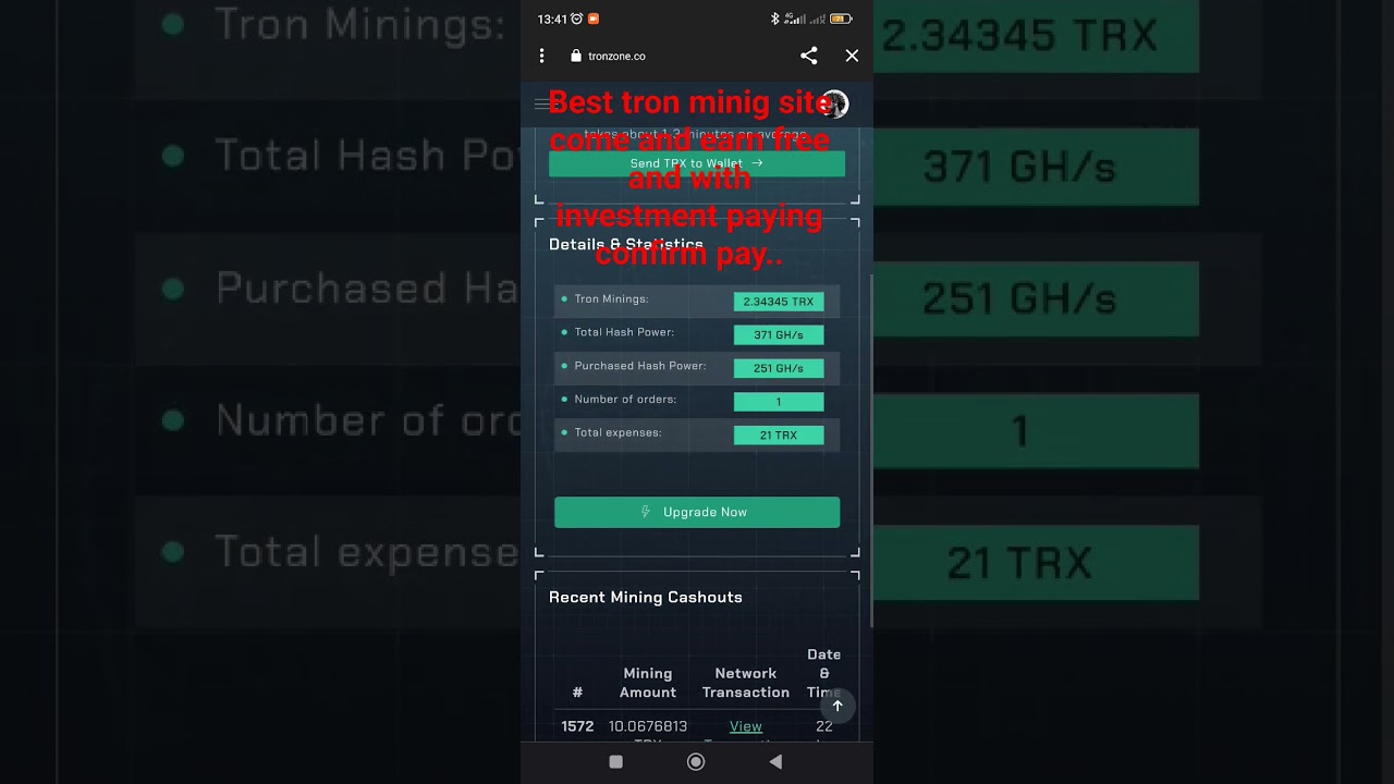 free Tron mining app free joining ...
