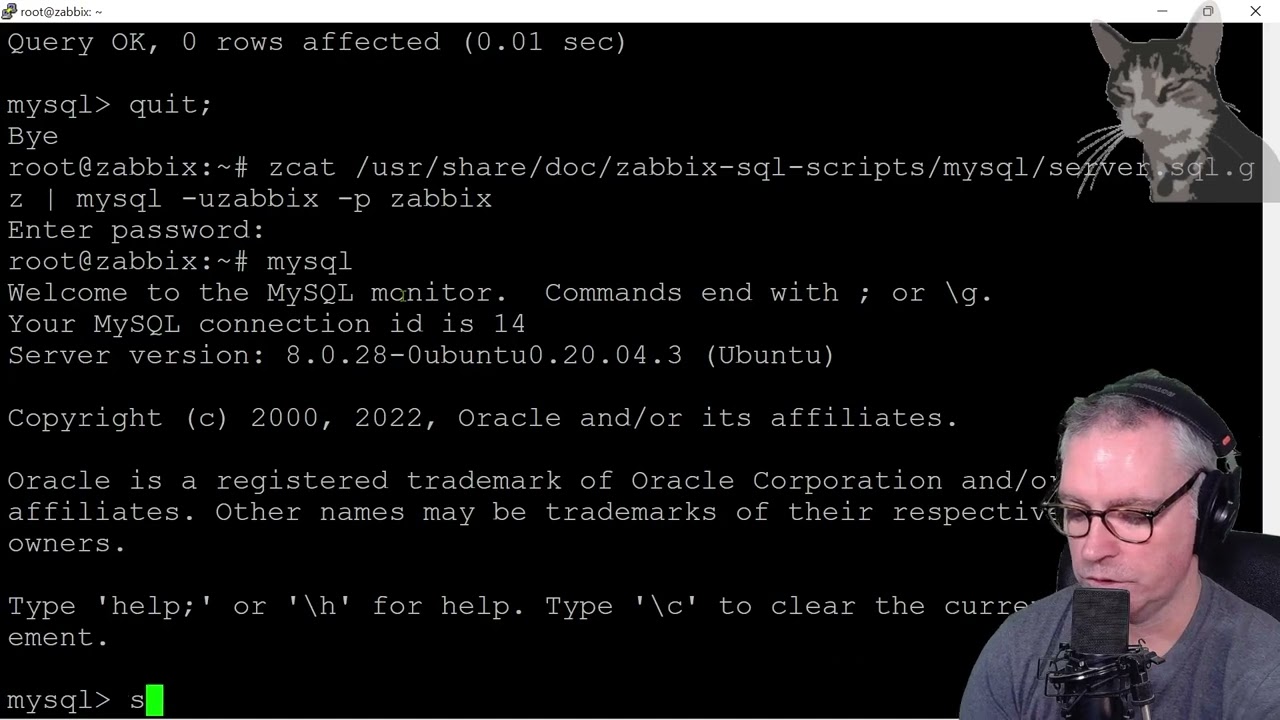 Create the Initial Database : Zabbix 6 LTS