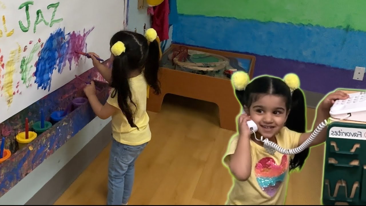 Lil Jaz and dad pretend doing indoor activities for kids and children and enjoying time together.