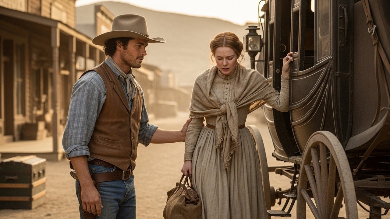 She Arrived by Stagecoach Wearing Shame, The Cowboy Whispered 