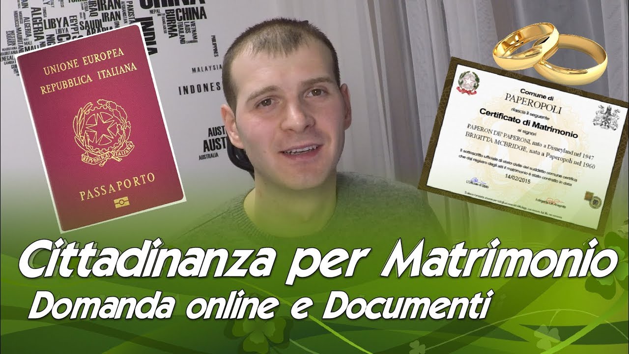 Cittadinanza per Matrimonio, domanda online, documenti e requisiti