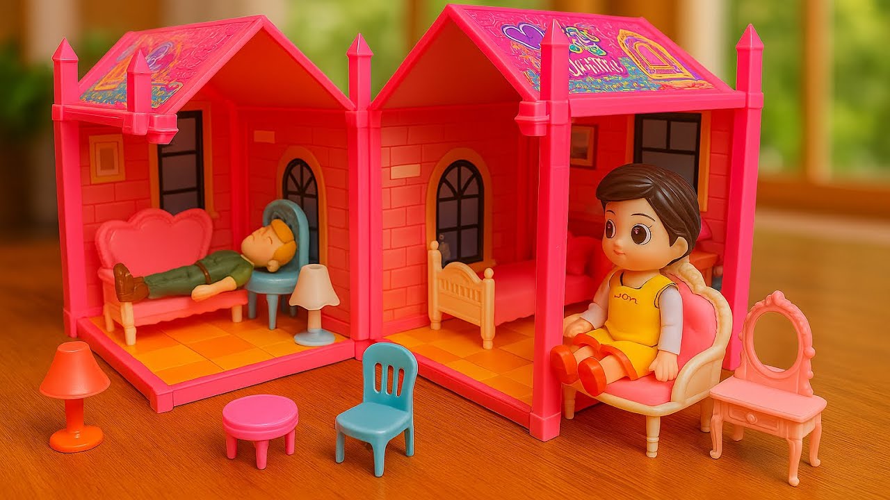 7 Minutes Satisfying With Unboxing Cute Barbie Doll House | ASMR Review Toys