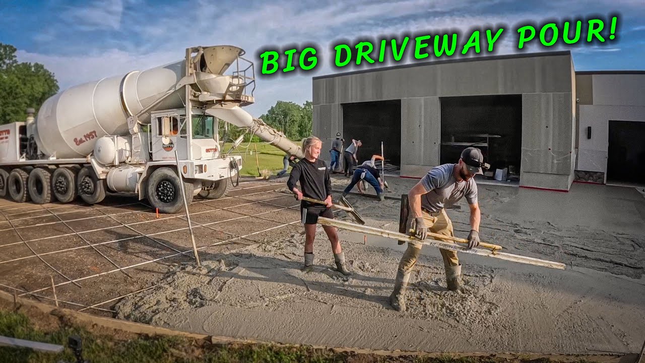Big Driveway pour with some extra help! 