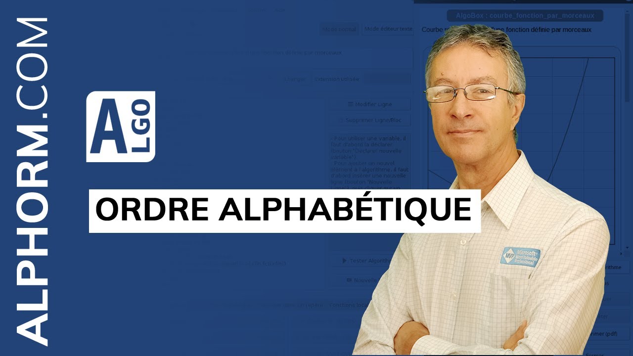 L'ordre alphabétique sous Algobox - Vidéo Tuto