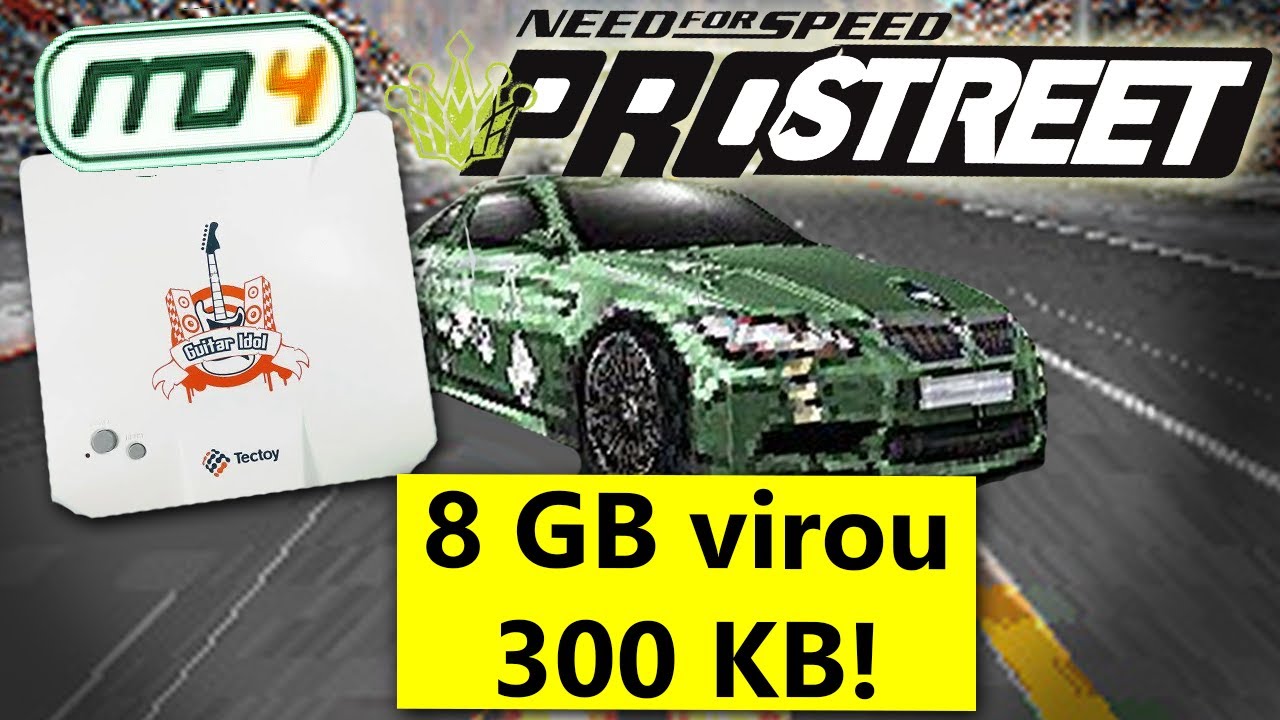 O port impossível de Need For Speed Pro Street de Mega Drive 4 (8 GB virou 300 KB)