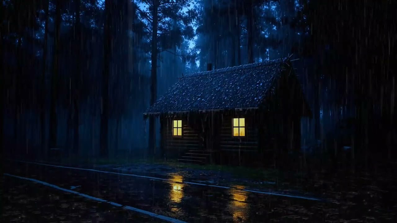 Calm Night Forest Rain 🌙🌧️ | Soothing Rain Ambience for Deep Sleep, Focus & Meditation