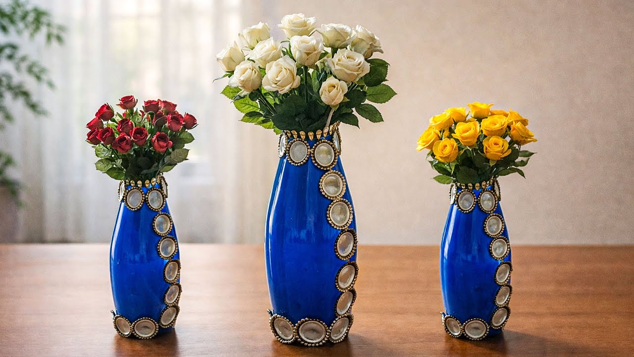 Don’t Throw Plastic Bottles Away! 😍♻️ DIY Vase
