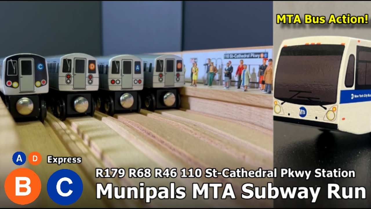 Munipals MTA R179 R68 R46 110 Street Cathedral Parkway Station Subway Run + Bus Action @Trainman6000