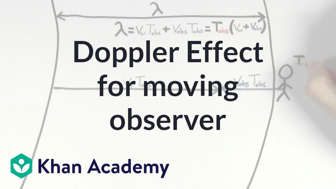 Doppler effect for a moving observer | Mechanical waves and sound | Physics | Khan Academy