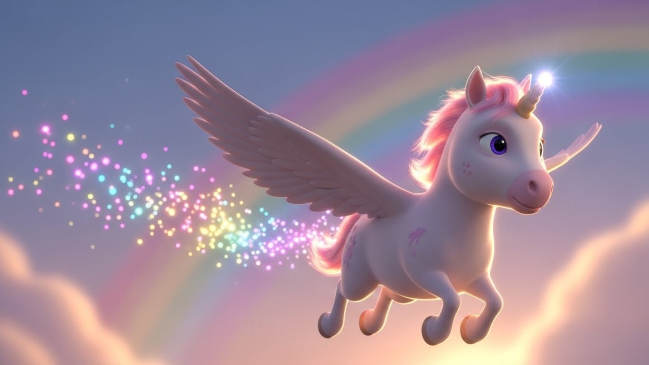 Волшебная поездка маленького единорога за Радугой 🦄🌈✨ | Мультфильм для детей и весёлые приключения