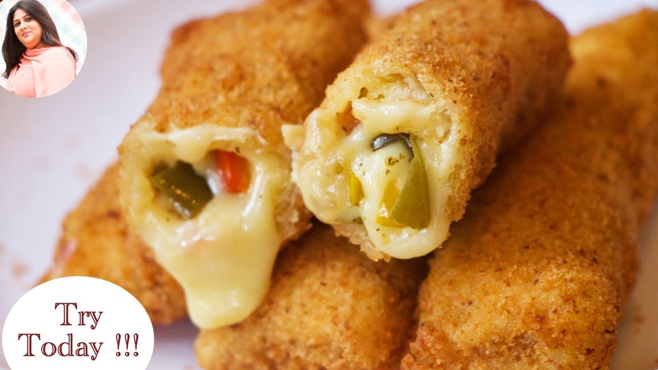 Cheese And Jalapeño Rolls,  Totally different method - must watch, Party Snacks, Appetizers