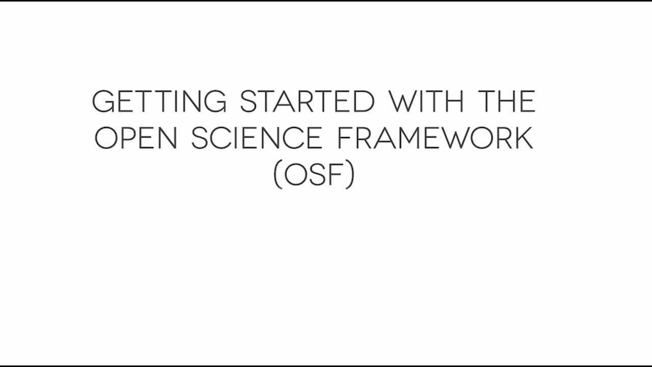 Начало работы с платформой Open Science
