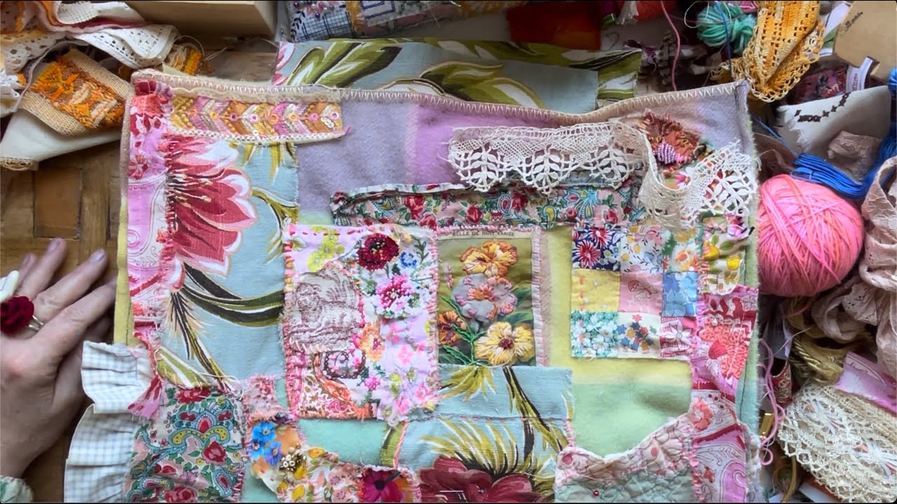 PART 2 | How to make an EASY Tote Bag with Vintage Textiles | And HAPPY MAIL!