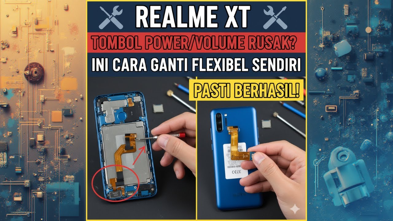 Realme XT Tombol Power/Volume RUSAK? Ini Cara Ganti Flexibel Sendiri (Pasti Berhasil!)