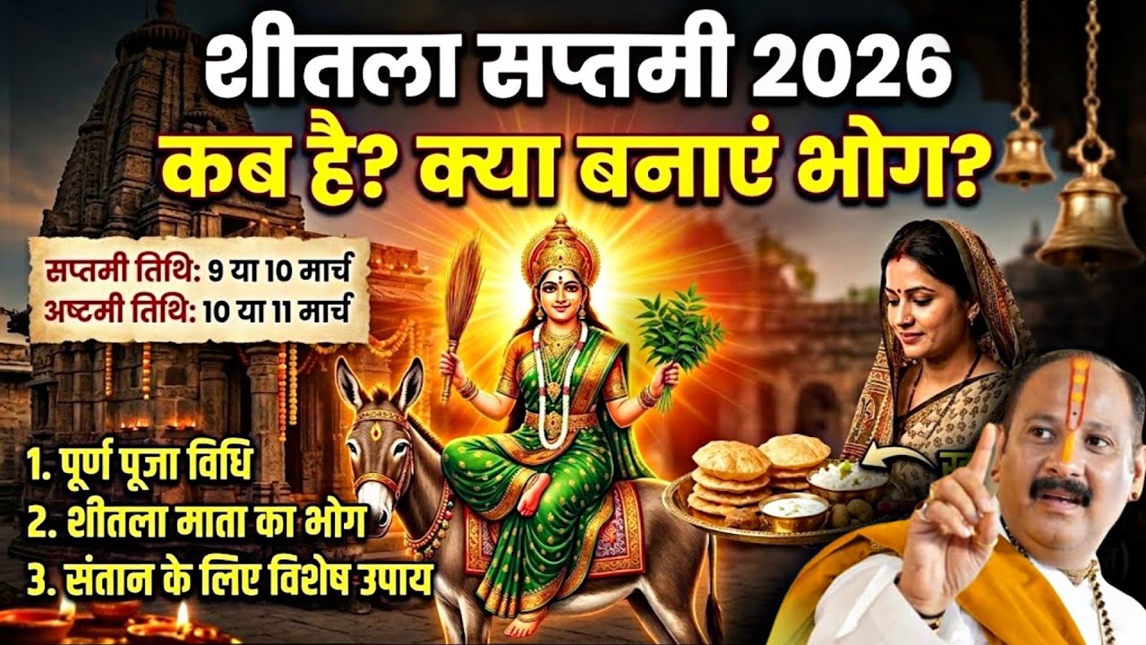 🔴9 या 10 मार्च शीतला सप्तमी और शीतला अष्टमी कब है? माता शीतला की पूजा विधि भोग और बसौड़ा का सही नियम