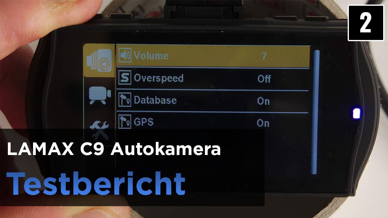 Lamax C9 im Test - Das Menü (2)