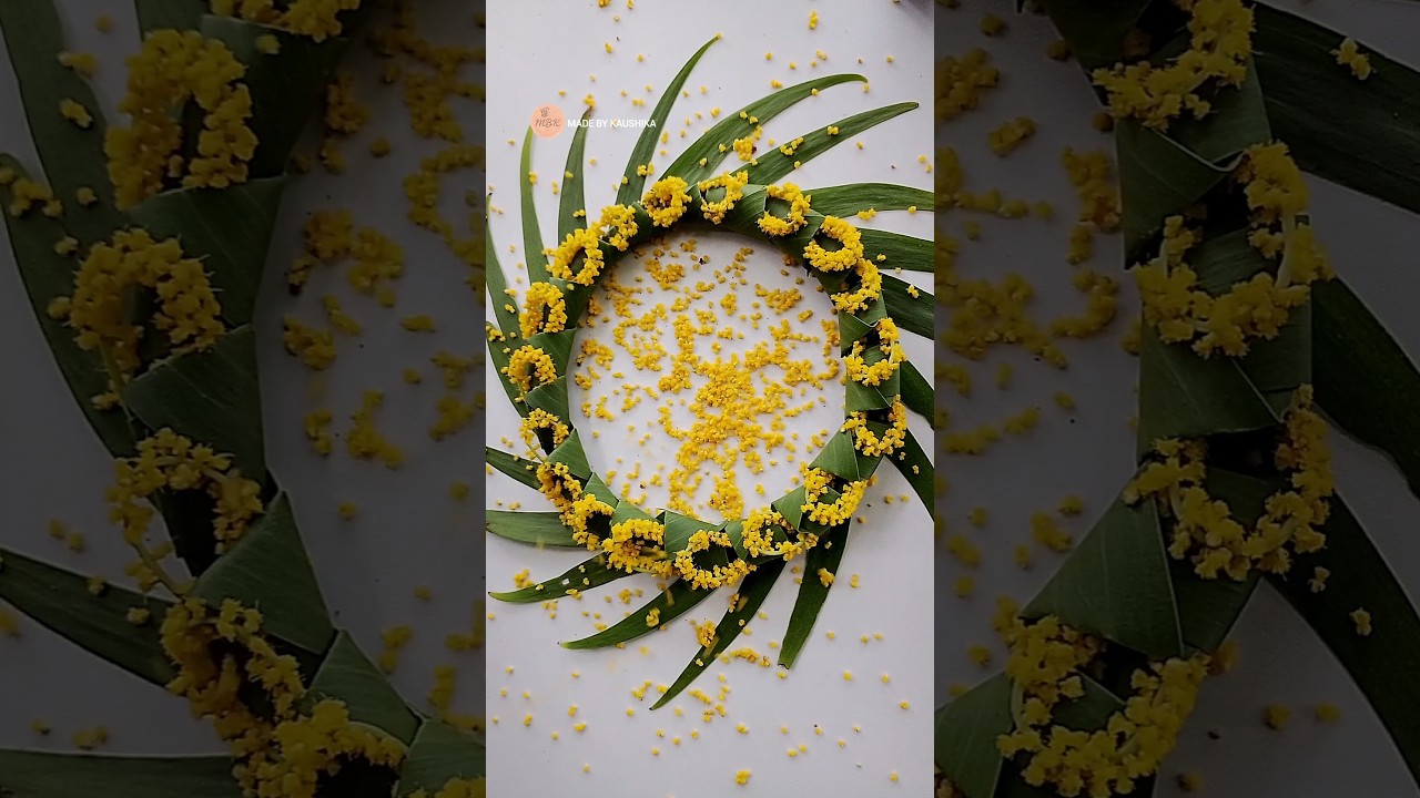 DIY Round Sonajhuri Flower Decoration | Handmade Craft Tutorial 🌸✨