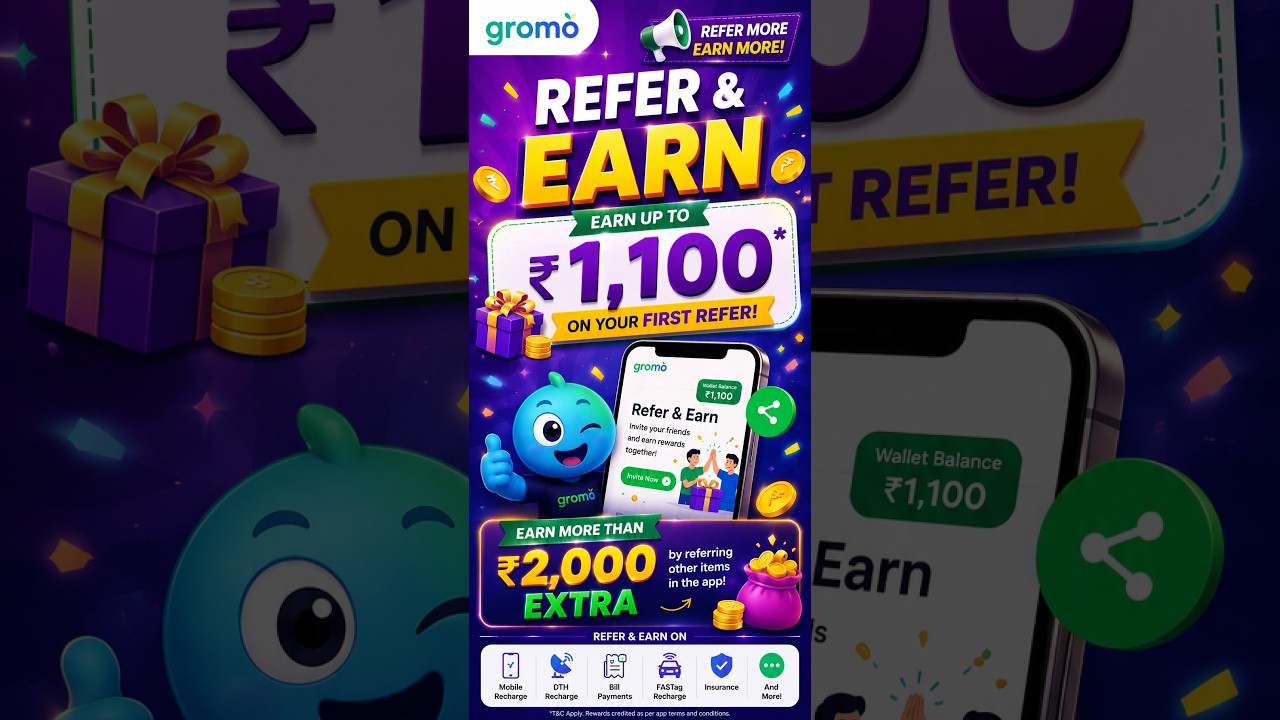 Gromo app refer and earn