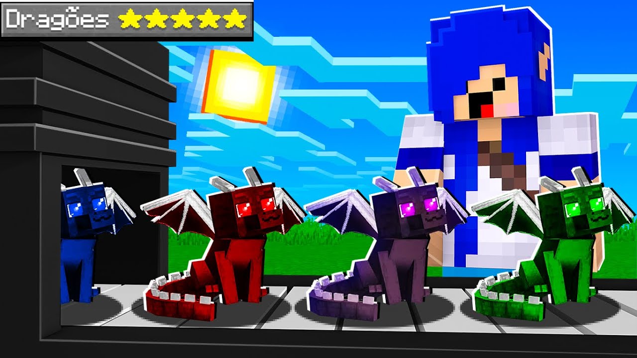 fiz uma F&aacute;brica de Drag&otilde;es no Minecraft!