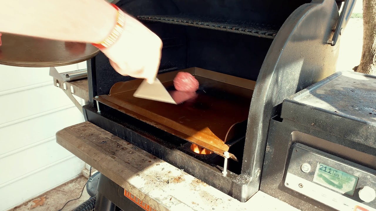 Smash Burgers on the Griddle Hack by BBQ Hack in the Traeger Timberline 850