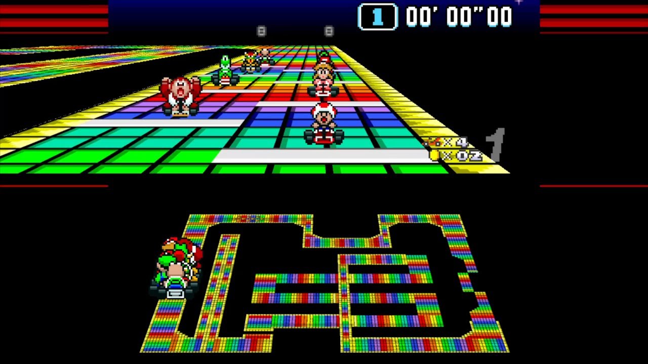 Super Mario Kart Hack: Universe 6 / in HD 16:9 / SNES / bsnes