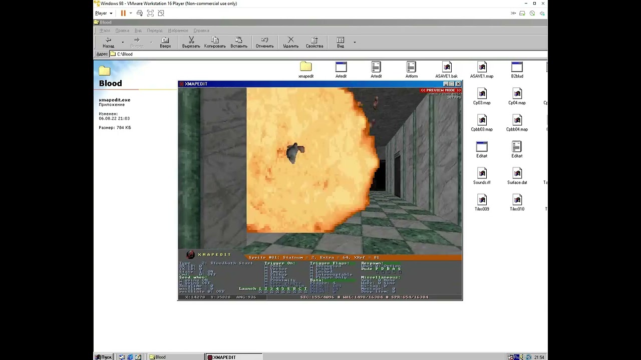 Xmapedit vs Windows 98