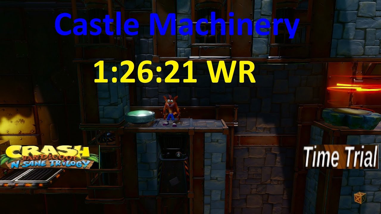 Crash Bandicoot 1 NST _Castle Machinery 1:26:21 (Glitched WR) PS4