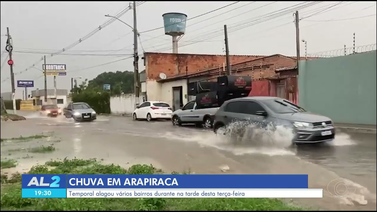 Temporal em Arapiraca deixa bairros alagados e motoristas enfrentam transtornos - 03/03/2026