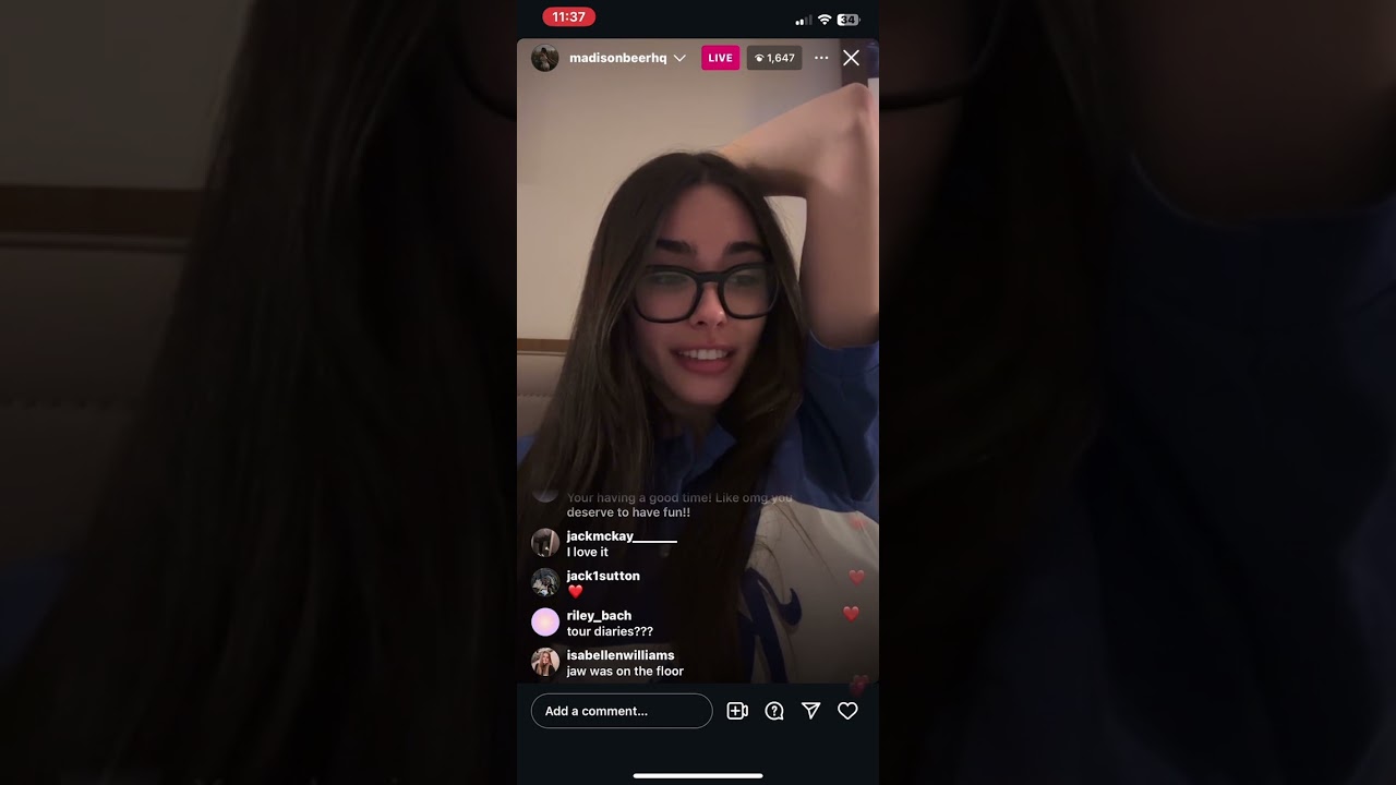 madison beer instagram live stream 15/3/24