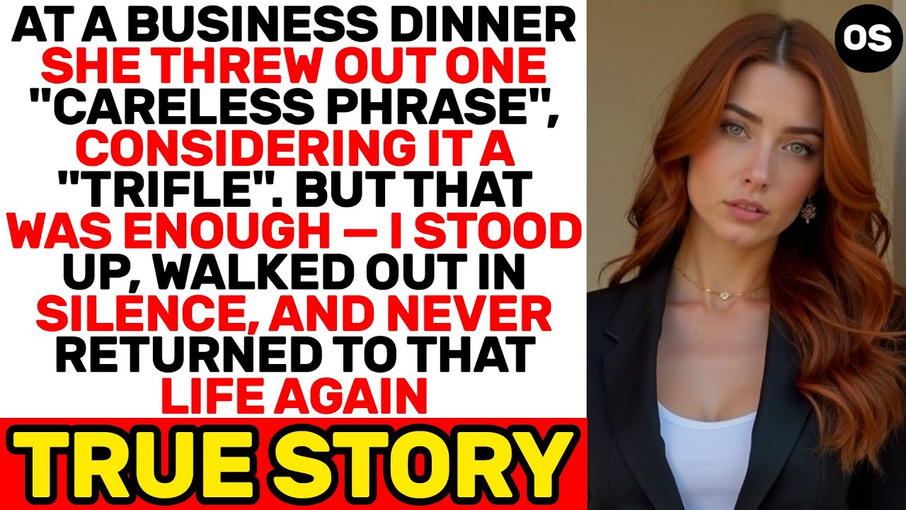 На деловом ужине она сказала: «Ничего страшного», — и я встал, ушел и больше никогда не возвращал...