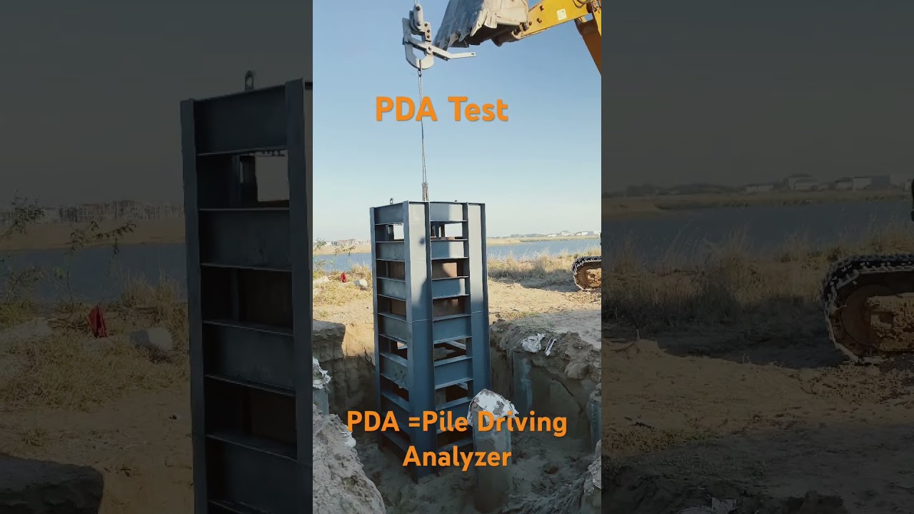 PDA test. PDA= Pile Driving Analyzer 