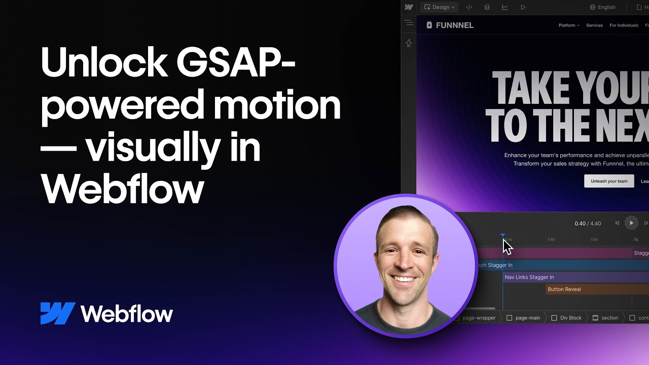 This changes everything for designers — Webflow Interactions with GSAP