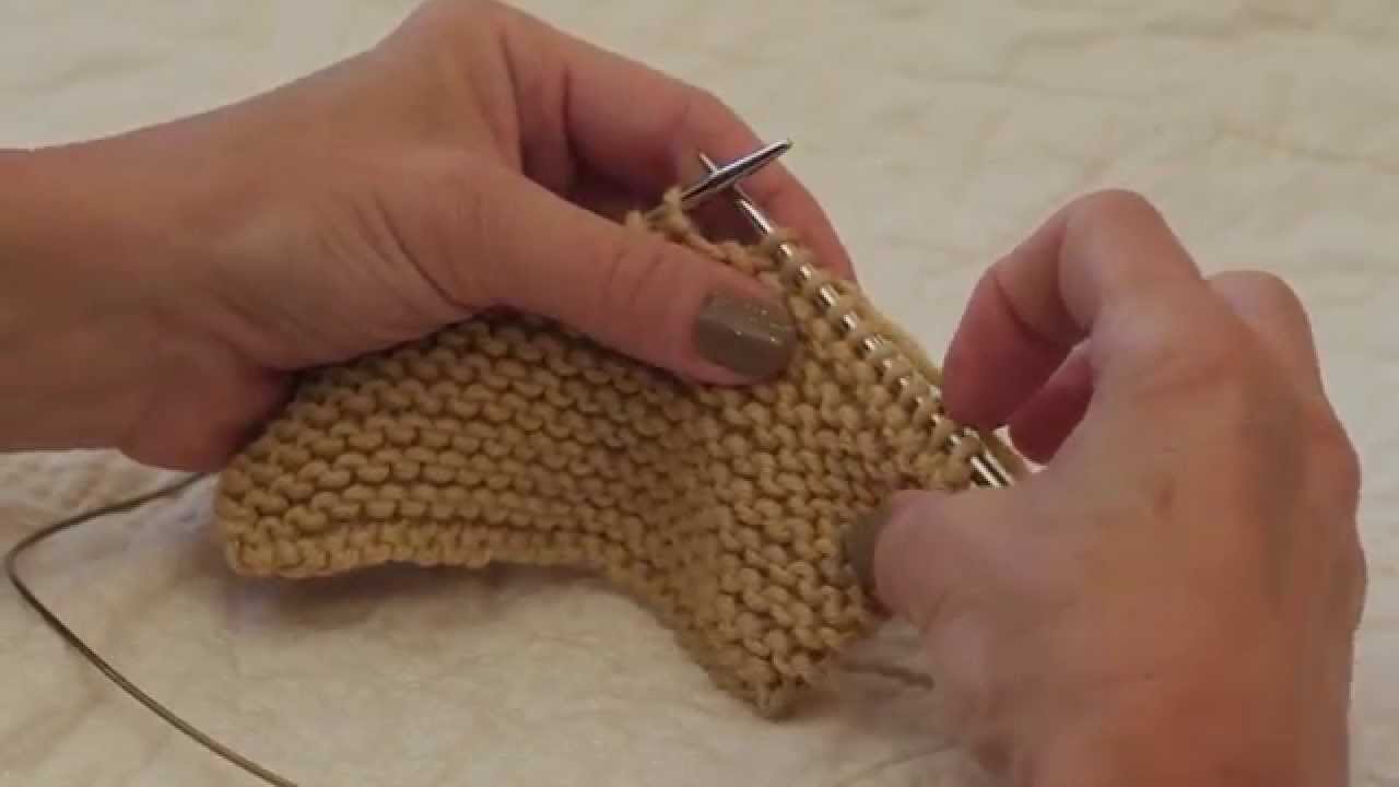 Убавления петель в укороченных рядах платочной вязки