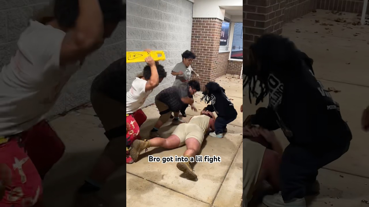 6 little people gang up on 1 guy #fighting