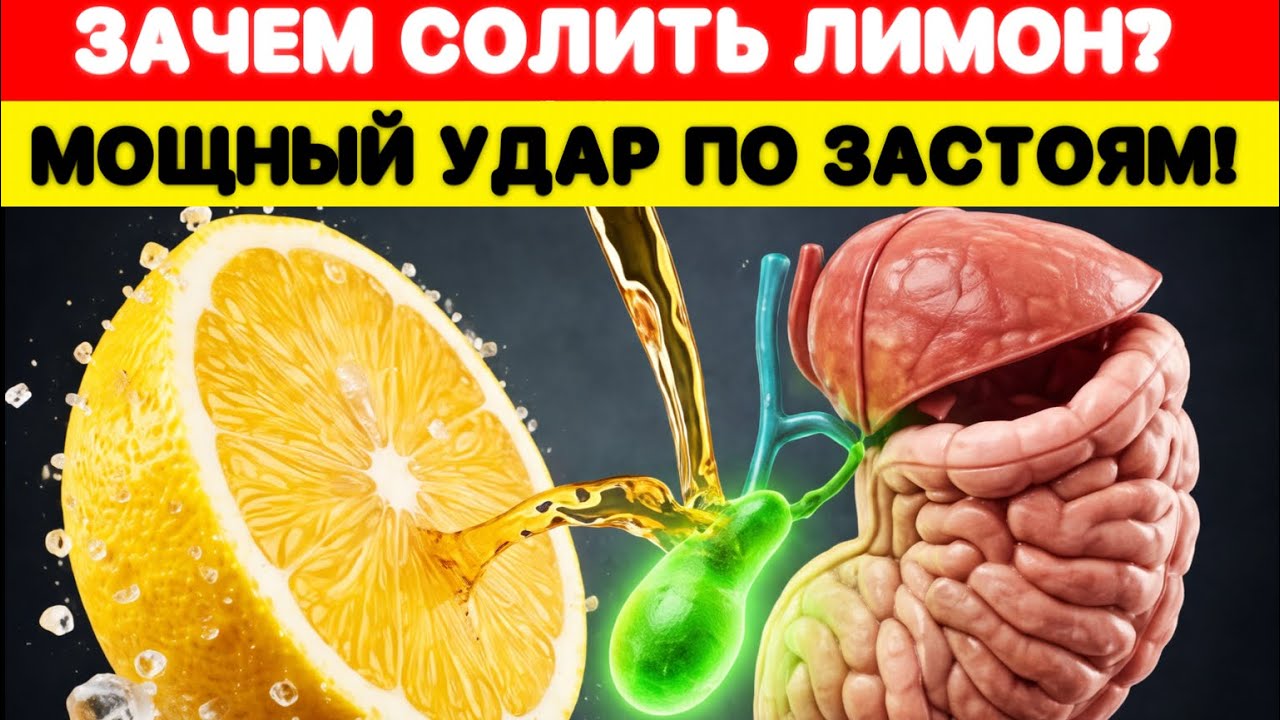 ЛИМОННЫЙ УДАР: Как 1 долька с солью «заставляет» желчный пузырь сокращаться и выгонять застой