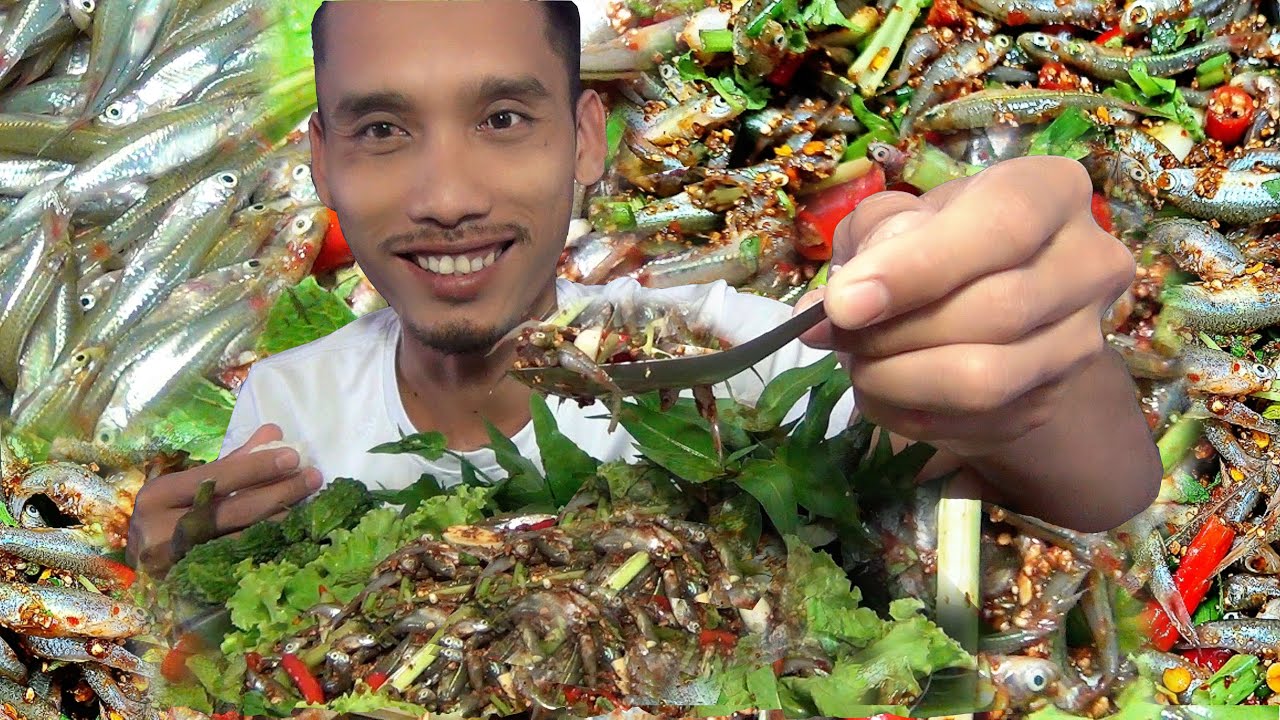ก้อยปลาซิวไข่เต็มท้องสดมันแซ่บๆแกล้มผักสดๆ BY NONPOR CHANNEL