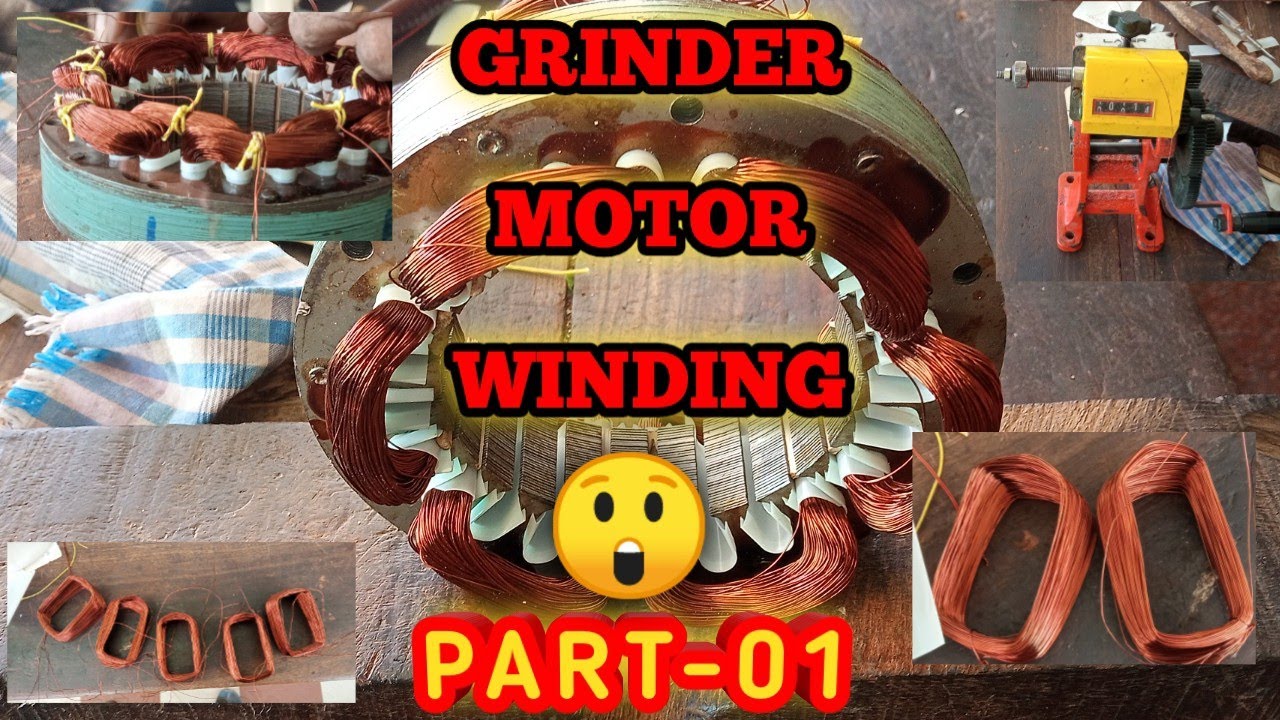WET GRINDER MOTOR WINDING//GRINDER COIL WINDING//TECH K7//PART-01