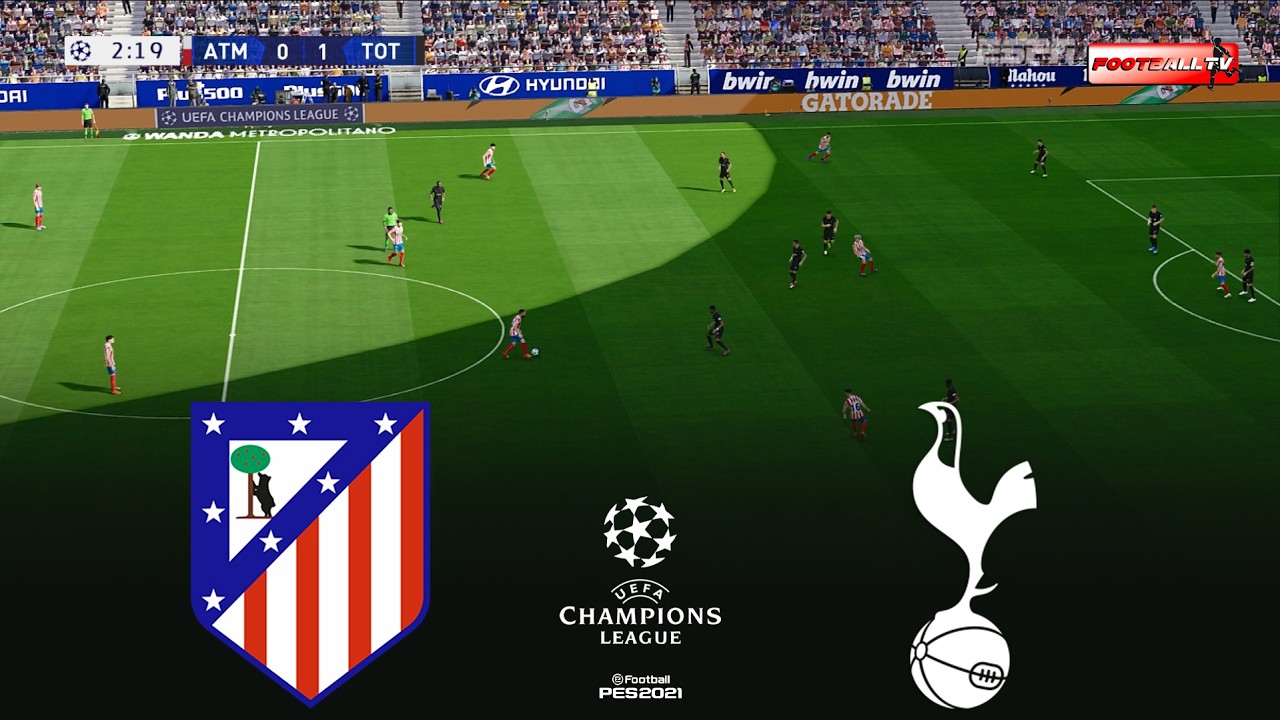 🔴Tottenham vs Atletico Madrid - UEFA Champions League 2026 | Pes 21 Gameplay Simulation